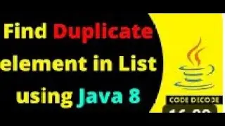 Find Duplicate element in list using java 8/Java 8 interview Question/Stream API/Lambda Expression