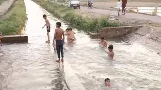 River children bath