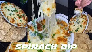 THE BEST CHEESY SPINACH DIP 🔥🥙 | SUPERBOWL RECIPES 🏈 | MUST TRY GAME APPETIZER !!!