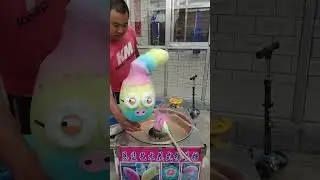 Making super big caterpillar cotton candy  #shorts #cottoncandy #candyfloss #fairyfloss
