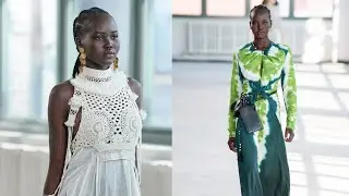 Adut Akech walks for Altuzarra