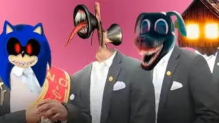 House Head & Siren Head & Sonic EXE & Cartoon Dog - Coffin Dance Song (COVER) #coffindance