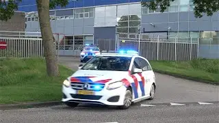 PRIO1 Politie en KMAR Lelystad met spoed naar twee verschillende ongevallen