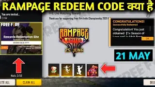 FREE FIRE REDEEM CODE TODAY 🤯 RAMPAGE EVENT REDEEM CODE - NEW REDEEM CODE