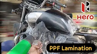 Hero Splendor || PPF Lamination Installation || 3 Layer Lamination 😱😱😱