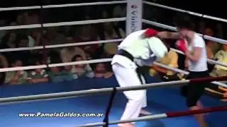 Pelea Exhibicion de MMA - Pamela galdos y Victor Gonzalez