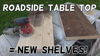 Old Roadside Table = New Shelves!