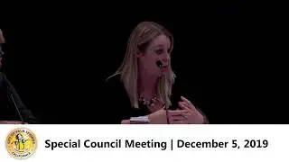 Special City Council Meeting | December 5, 2019
