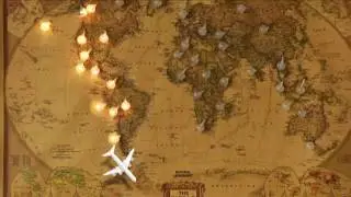 DIY: Footprints around the world -Part 1 ｜ft. Oak Leaf Rope Lights  x world map