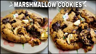 🍫🍪🌷Big Marshmallow Cookies | No Egg|  Thefoodieeebaker |BIG COOKIE #youtubevideo