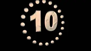 free 3d Countdown animation video HD - Cinema 4d Count down timer video Goldy