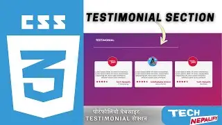 CSS Personal Portfolio Testimonial Section // Portfolio Website // Learn CSS in Nepali #44