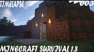LET'S PLAY MINECRAFT SURVIVAL[SHADERS & TIMELAPSE] EP003:COW FARM AND EXPLORING