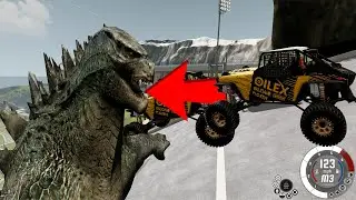 Godzilla VS Cars Beamngdrive