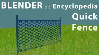 Blender Encyclopedia Quick Fence using poke face and face to quad tutorial 