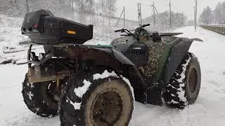 Квадроцикл Сокол,падал прошлогодний снег....