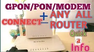 OPTIC FIBER HOW TO CONNECT #ONU /#GPON/#XPON /#MODEM WITH ANY #ROUTER  || #bengali