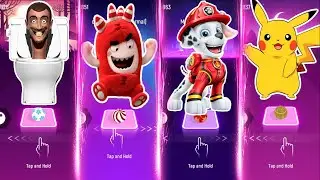 Skibidi Toilet VS Oddbods Fuse VS Marshall VS Pikachu.  Who Is Best?
