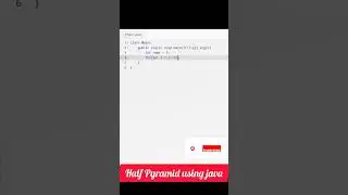 how to print half Pyramid in java 