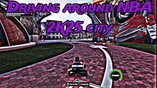Driving around NBA 2K25 city