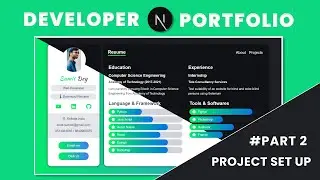 🟢 Part 2: Project Set up - Developer Portfolio using Next js | TypeScript & Tailwind CSS | Beginners