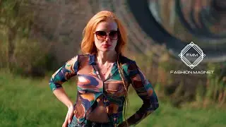 International fashion Model Inga Catwalk in slowmotion outfit 3