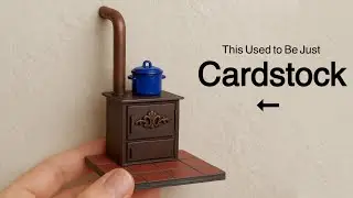 Miniature Stone Wall, Ceramic Pot & Cast Iron Stove DIY – Full Tutorial from Cardboard!