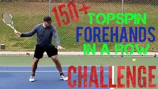 WORLD RECORD?! 150+ Topspin Forehands In a Row - Tennis Wall Challenge #2