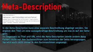 Kostenloser SEO Kurs - Video8 -  Drei wesentlichen Elemente für die Suchmaschinenoptimierung