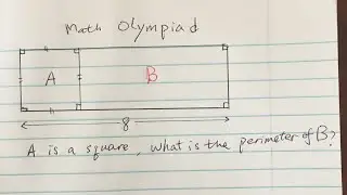 Find Perimeter of a rectangle without knowing its side lengths | math Olympiad question
