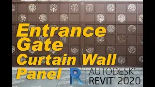 Entrance Gate - Curtain Wall Panel - In Revit