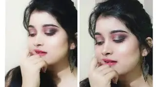 step by step black smokey eyes with glitters makeup tutorial