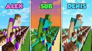 ALEX vs SUB vs DENIS - ARMY CASTLE SIEGE in Minecraft! (The Pals)