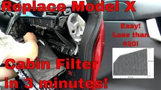 Model X Cabin Filter Replacement Guide Tesla 🍃🚗