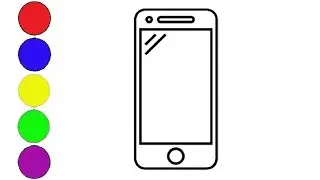 Сурет салу уялы телефон | Как нарисовать сотовый телефон | How to draw a cellphone
