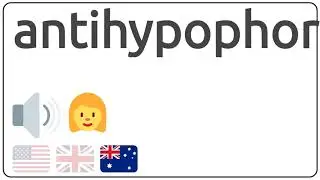 How to pronounce antihypophora in english?