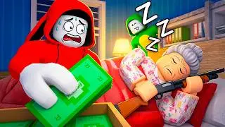 JJ and Mikey Rob Grandma!? (Maizen Roblox)