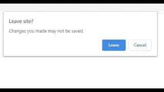 Show Alert Message while leaving(closing) from webpage using jquery or javascript