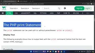 PHP ECHO AND PRINT Statements || 