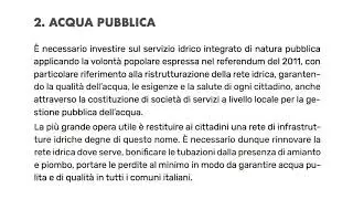 Contratto di Governo 2018 - 2.  Acqua Pubblica