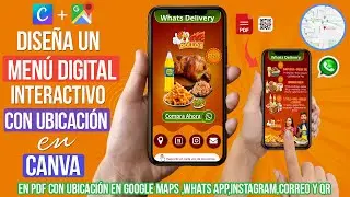 🚀 CÓMO CREAR UN MENÚ DIGITAL INTERACTIVO Y ONLINE en CANVA EN PDF para Restaurantes y Negocio GRATIS