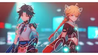 【原神MMD】AOA - Like a Cat【4K/60/Xiao/Aether/5K Sub Special】