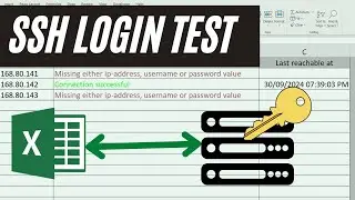 How to test SSH Login using EXCEL VBA | Build you own Ping Tester #12