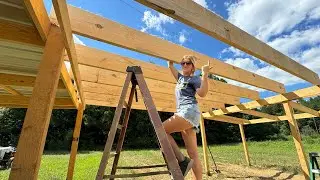 Sawing and Installing MASSIVE Beams in the Barn!!! (Giveaway at the END!!!)