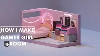 Blender Beginner Isometric Room Tutorial :Gamer Girl room