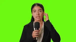 Presentadora de tv chroma key