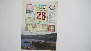 26 aralık 2023 salı günü takvim yaprağı
