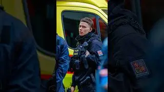 Young police officer in my camera 