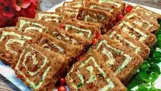 Рулет-паштет из фасоли ''Вкусно Сытно и Красивая закуска''