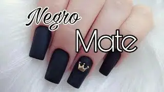 Uñas en Negro  Mate que te darán muchísima personalidad / Yamilet